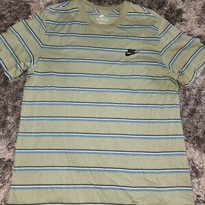 Nike Striped Green and Blue Sportswear Tee